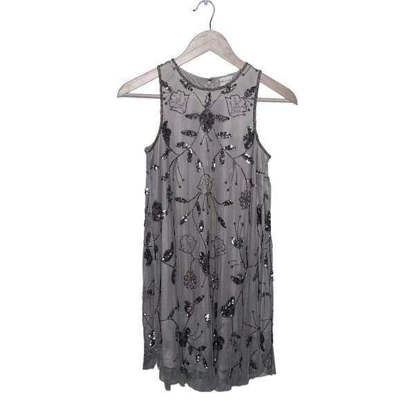NWT Altar’d State Skyler Sequin Beaded Lined Mini Dress Size xs - Picture 1 of 5